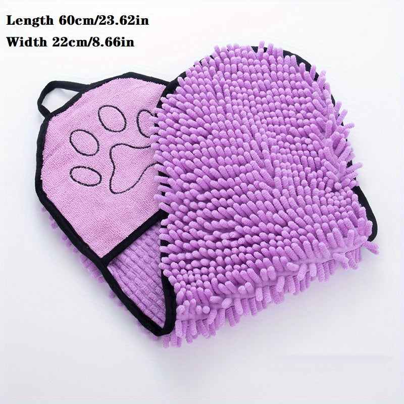 Ultra Absorbent Quick Drying Microfiber Pet Bath Towel With Hand Pockets