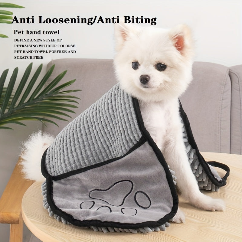 Ultra Absorbent Quick Drying Microfiber Pet Bath Towel With Hand Pockets