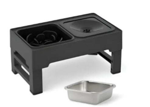 Adjustable Height Double Stainless Stand Pet Feeding Bowl