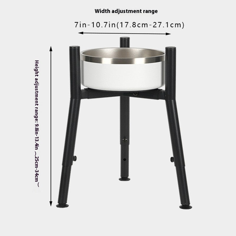 Adjustable Width Pet Bowl Bracket Feeding Stand Holder