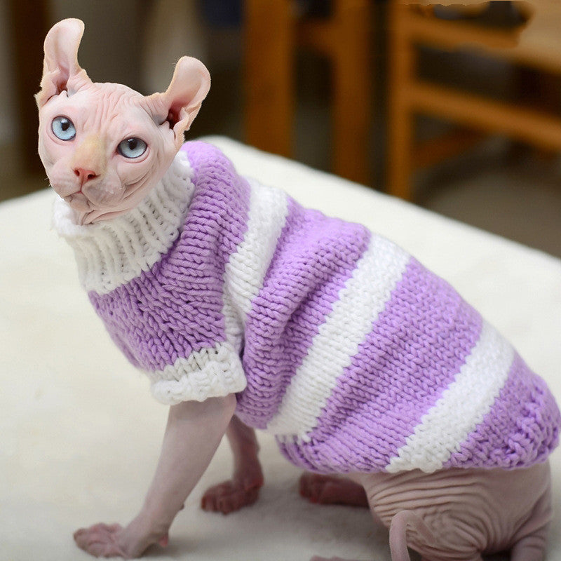 Warm Hairless Pet Sweater Comfortable Clothing Outfit