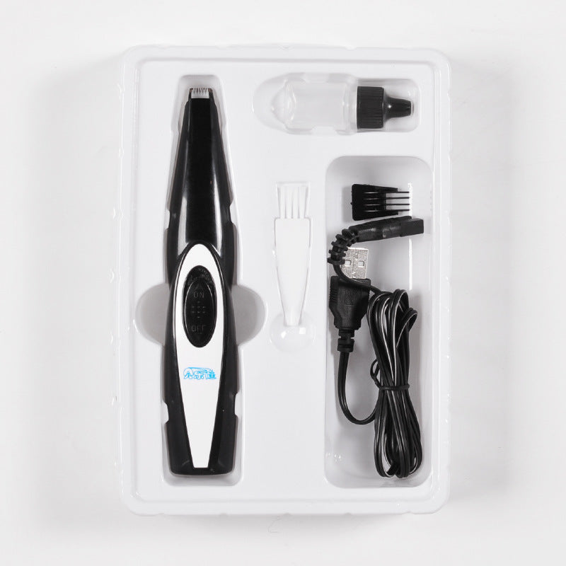 USB Rechargeable Pet Nail Hair Trimmer Grinder Grooming Clipper Tool
