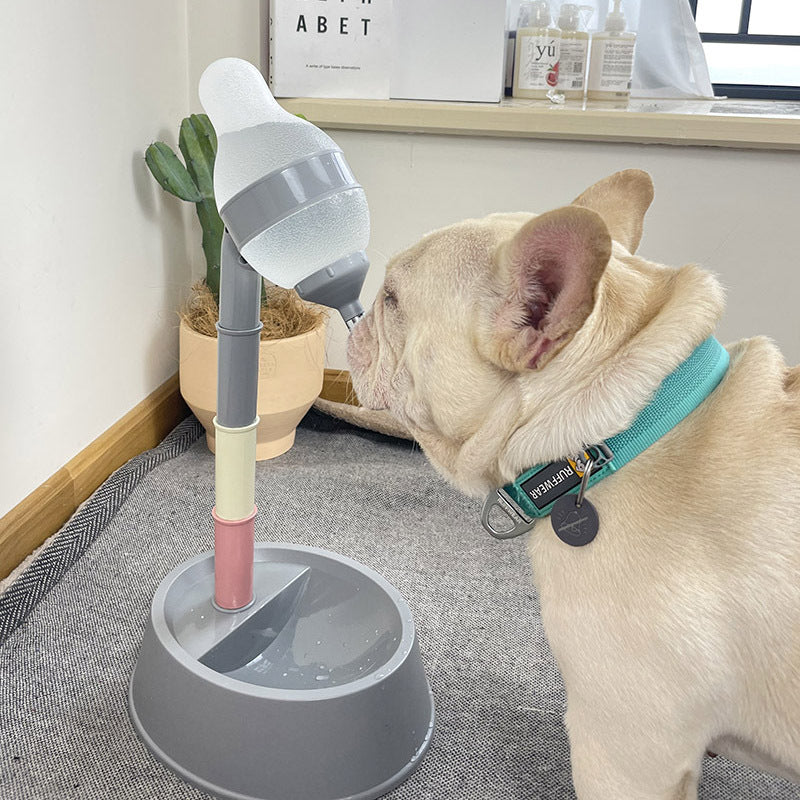 Adjustable Height Automatic Pet Water Dispenser Fountain Bowl