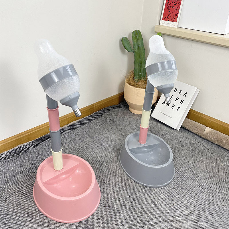 Adjustable Height Automatic Pet Water Dispenser Fountain Bowl
