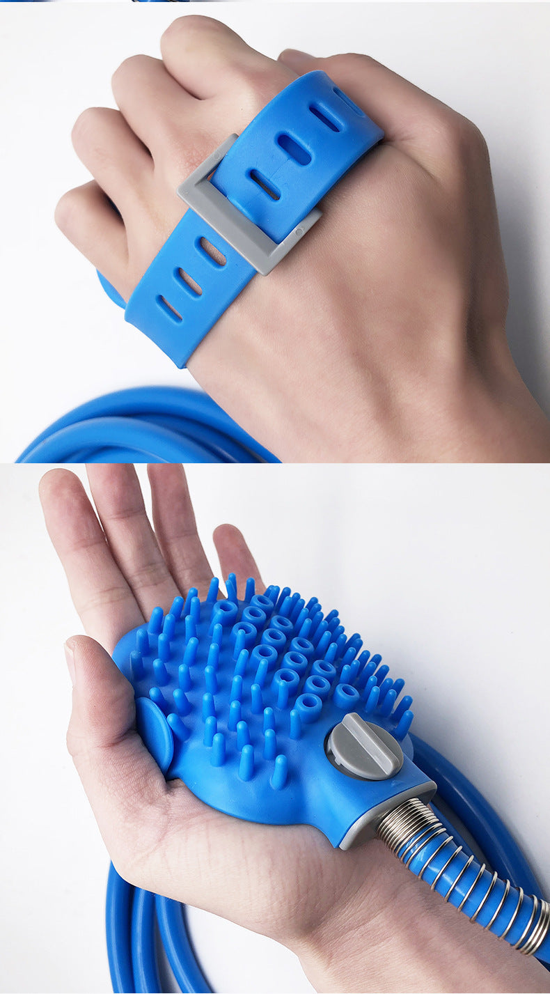 Pet Bathing Silicone Gloves Shower Brush Handheld Massage Tool