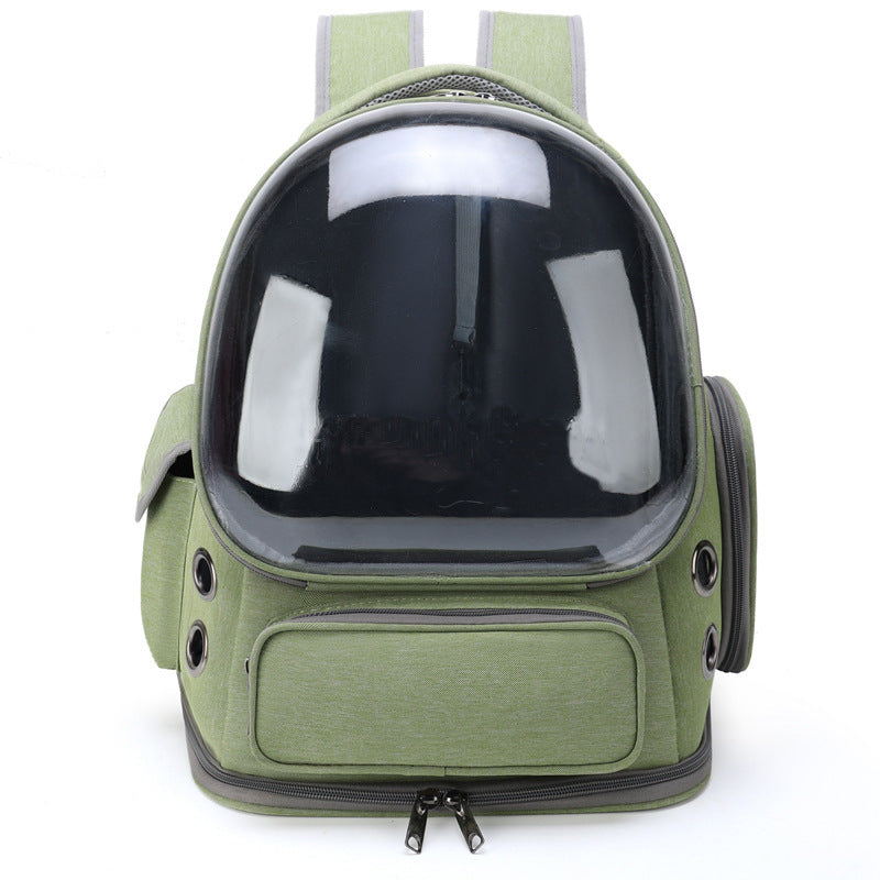 Portable Transparent Pet Backpack Capsule Style Travel Carrier Bag