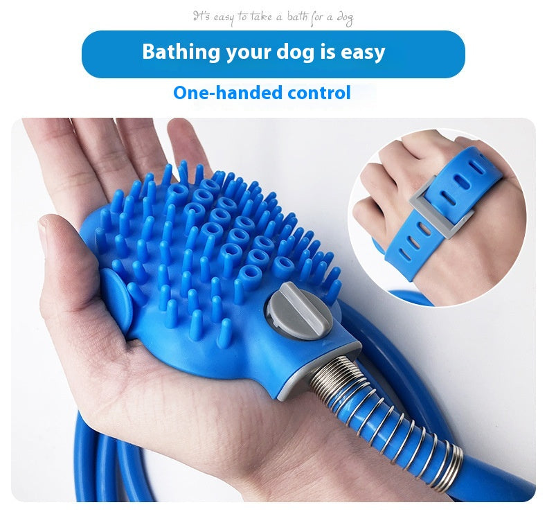 Pet Bathing Silicone Gloves Shower Brush Handheld Massage Tool