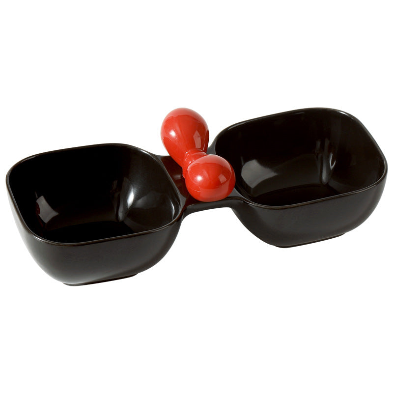 Ceramic Pet Food And Water Bowl Set Dual Use