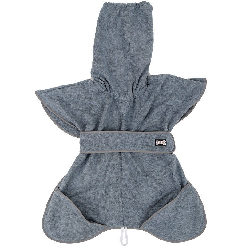 Highly Absorbent Cotton Pet Bathrobe Towel For Drying And Grooming
