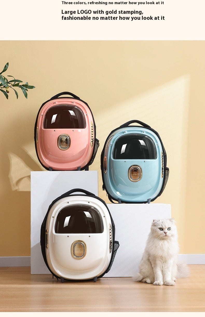 Blowing System Pet Backpack Half Window Constant Temperature Heating Portable