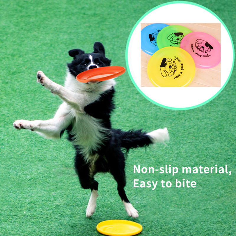 Pet Silicone Flying Disc Chew Resistant Interactive Training Toy