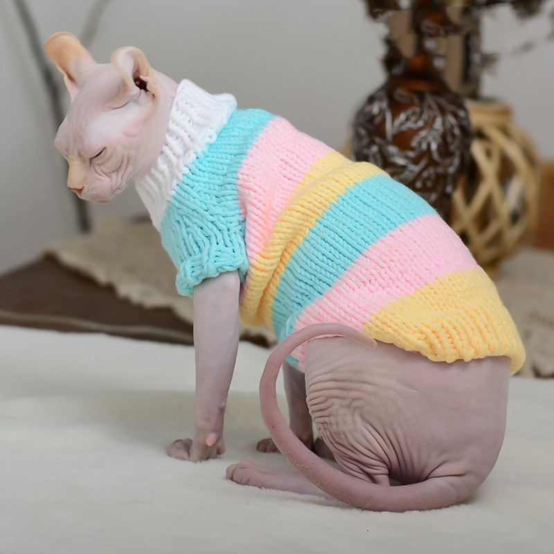 Warm Hairless Pet Sweater Comfortable Clothing Outfit