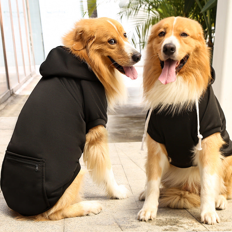 Fashion Zipper Pocket Pet Sweater Simple Clothing Outfit
