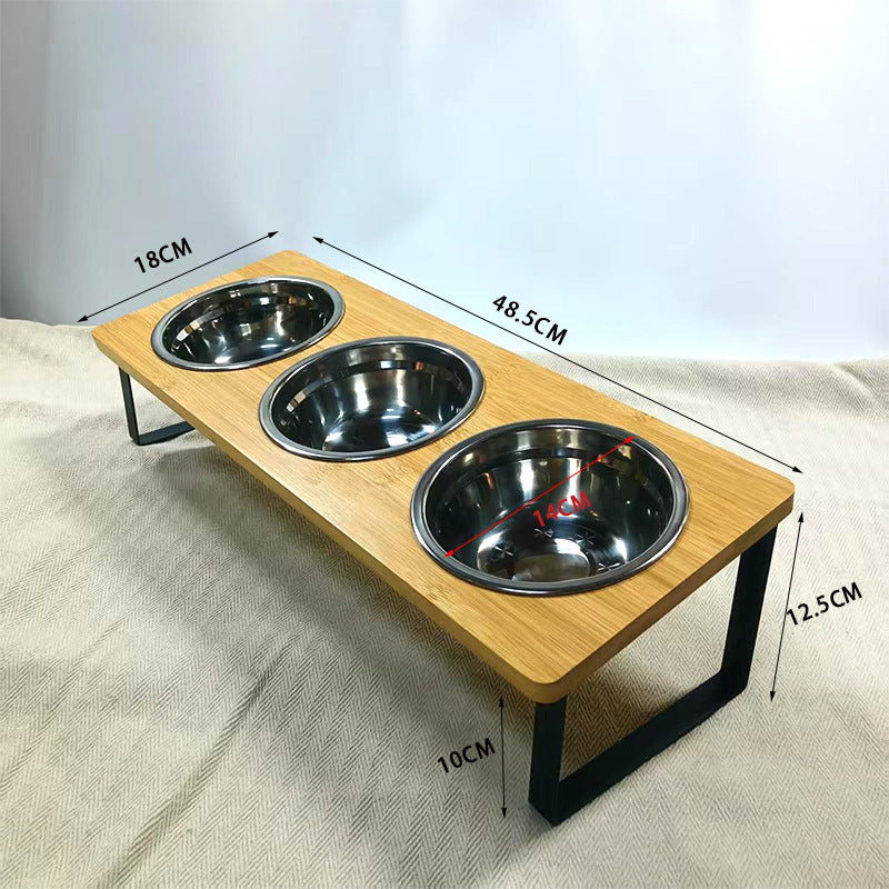 Elevated Anti Tip Stainless Steel Pet Food Bowl Large Capacity Design