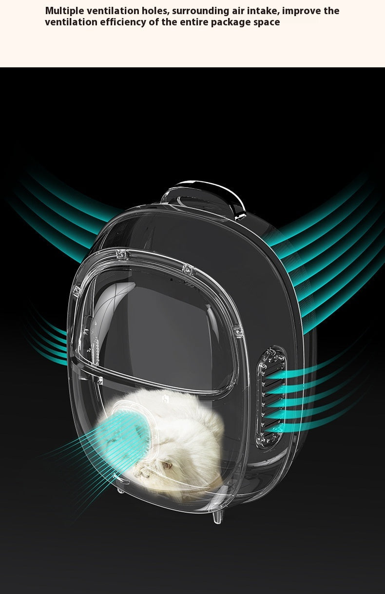 Blowing System Pet Backpack Half Window Constant Temperature Heating Portable
