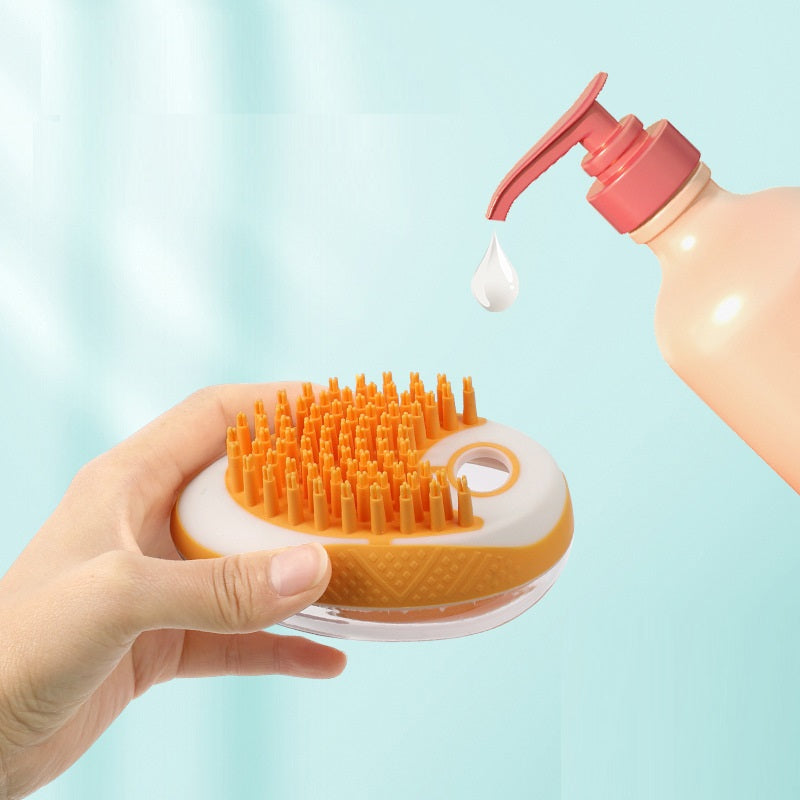 2 In 1 Silicone Pet Bath Brush Massage Grooming Shower Comb Tool