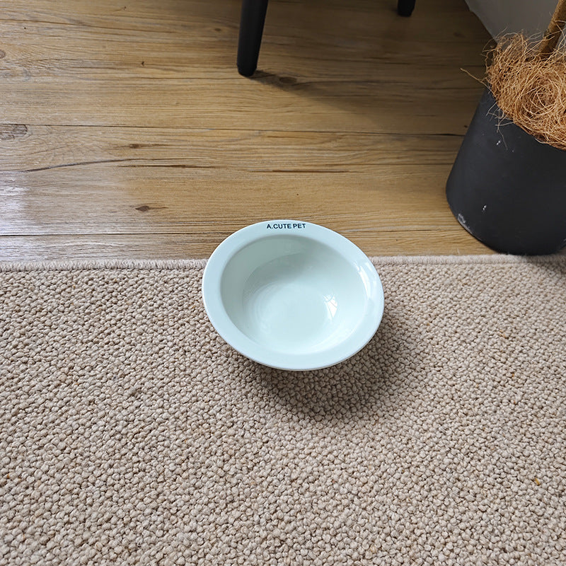 Anti Tumble Elevated Pet Double Bowl Ceramic Feeding Stand