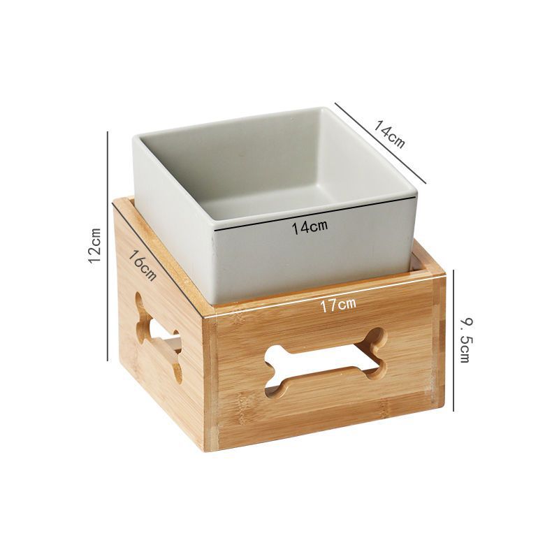 High Stand Large Capacity Ceramic Pet Feeding Bowl
