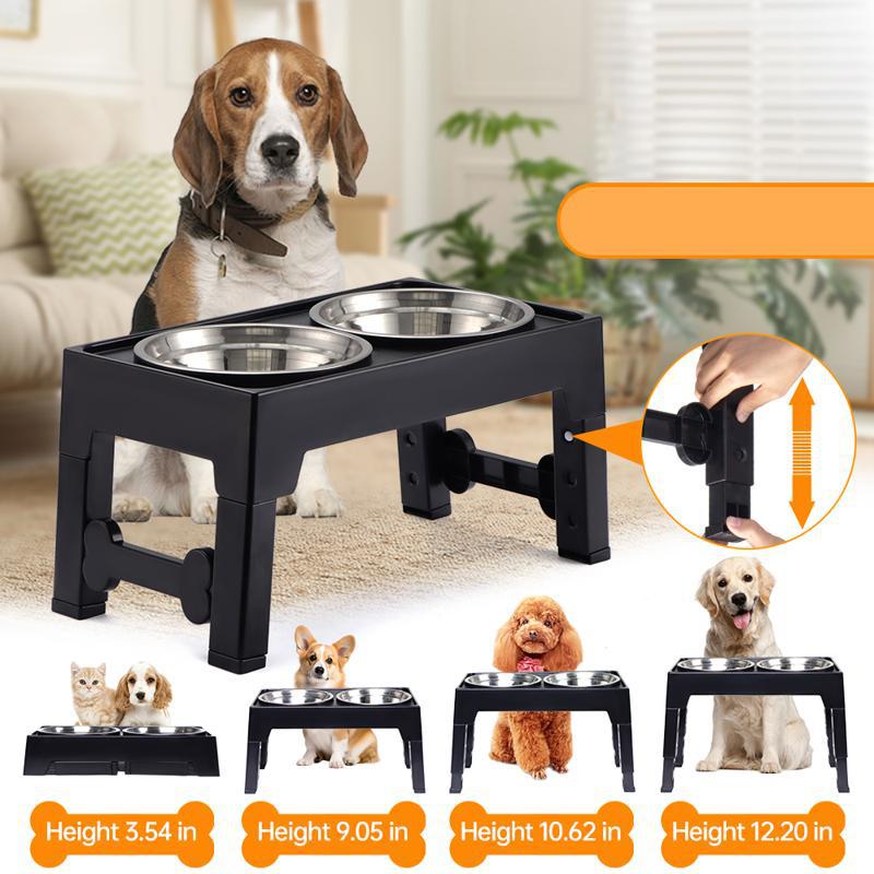 Elevated Pet Feeding Bowl Neck Protection Anti Tumble Design