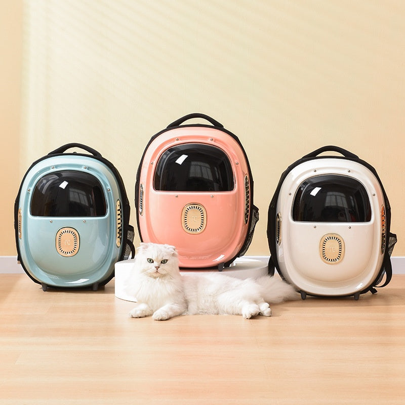 Blowing System Pet Backpack Half Window Constant Temperature Heating Portable
