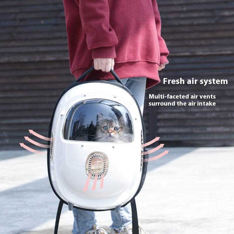 Blowing System Pet Backpack Half Window Constant Temperature Heating Portable