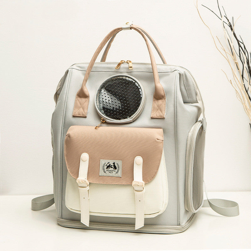 Large Capacity Breathable Pet Backpack Portable Carrier