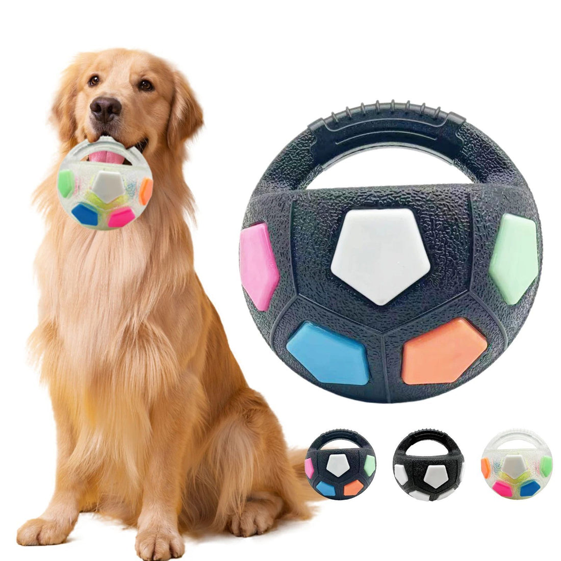 Pet Football Tennis Ball Shaped Durable Squeaky Training Toy