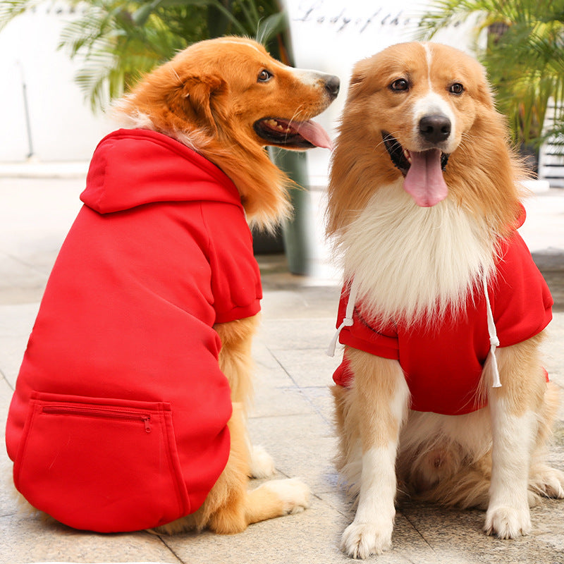 Fashion Zipper Pocket Pet Sweater Simple Clothing Outfit