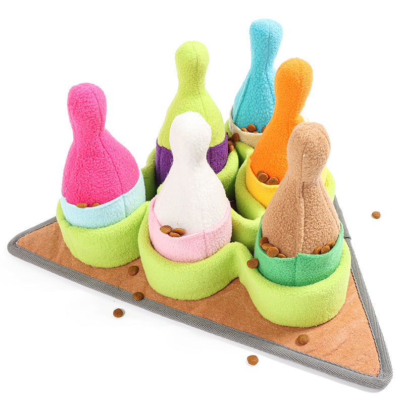 Pet Puzzle Training Bowling Sports Interactive Toy Set