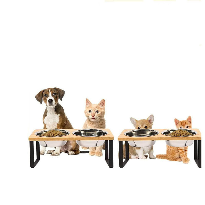 Elevated Anti Tip Stainless Steel Pet Food Bowl Large Capacity Design
