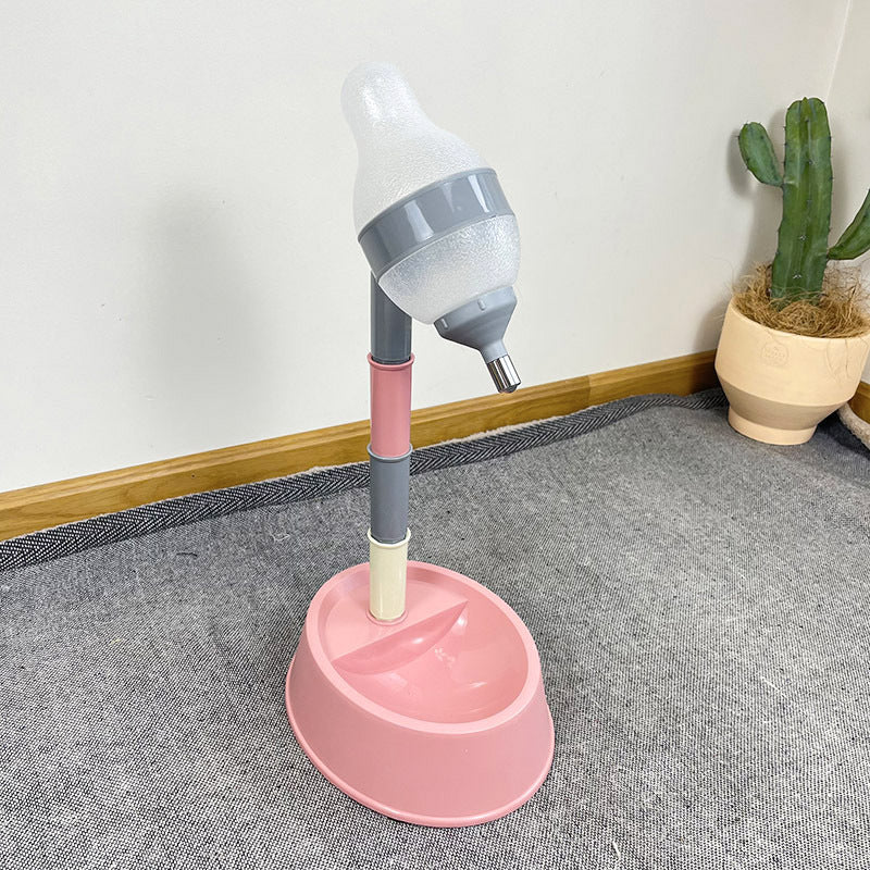 Adjustable Height Automatic Pet Water Dispenser Fountain Bowl