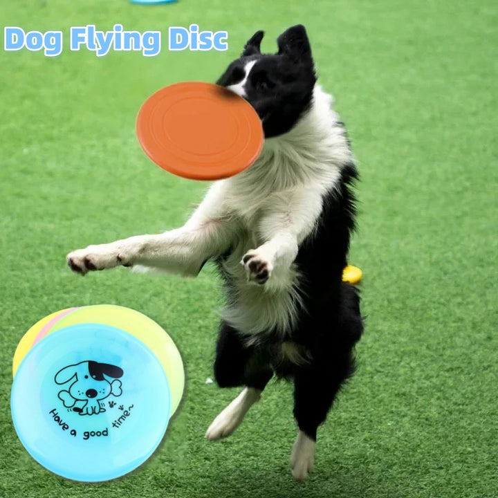 Pet Silicone Flying Disc Chew Resistant Interactive Training Toy