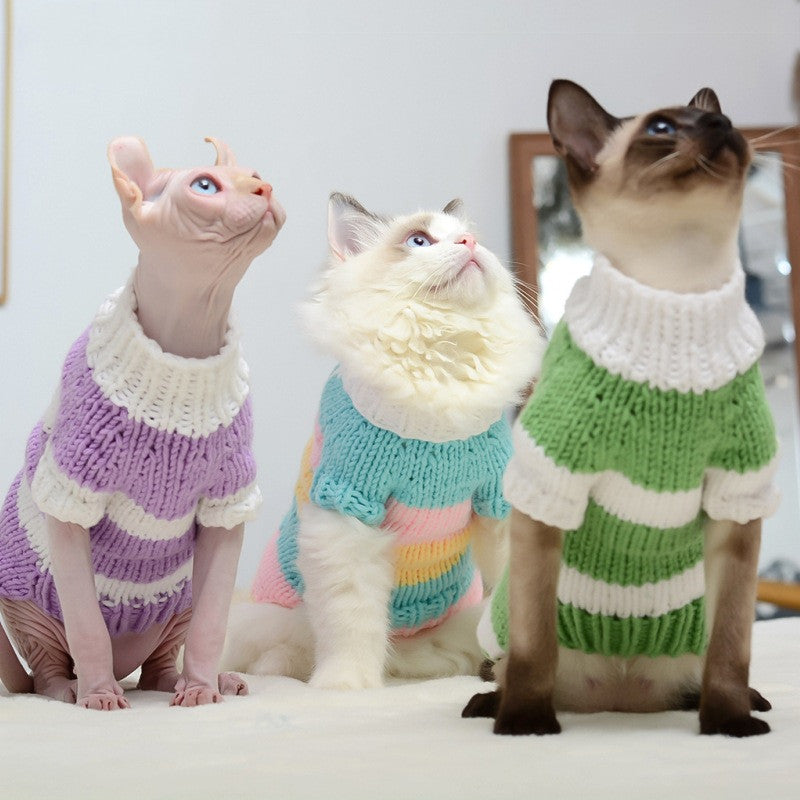 Warm Hairless Pet Sweater Comfortable Clothing Outfit