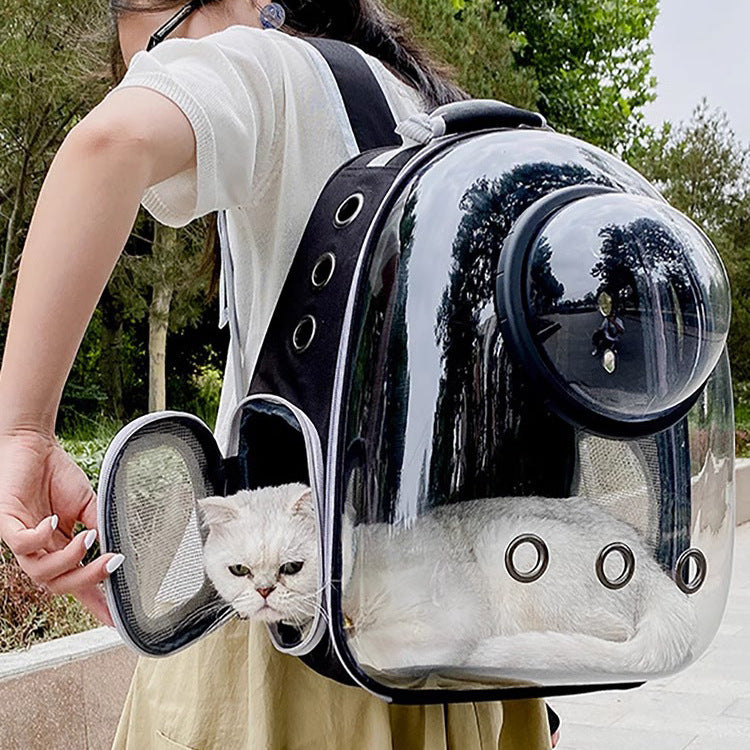 Large Capacity Transparent Pet Backpack Breathable Skylight Carrier Bag