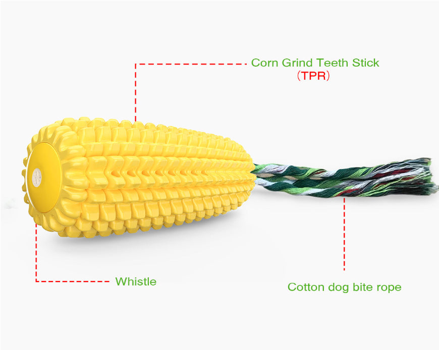 Pet Corn Shape Bite Resistant Squeaky Vent Toy