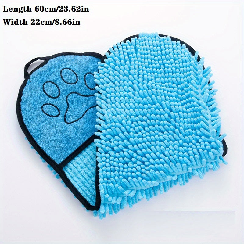 Ultra Absorbent Quick Drying Microfiber Pet Bath Towel With Hand Pockets