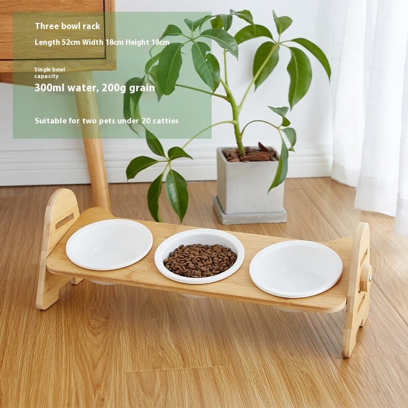 Angled Pet Drinking Bowl Cervical Spine Protection Feeding Design