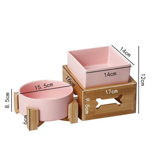 High Stand Large Capacity Ceramic Pet Feeding Bowl