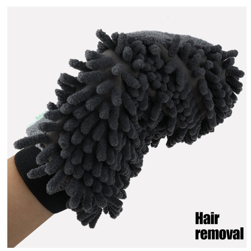 2 In 1 Pet Bathing Grooming Glove Brush Massage And Drying Tool