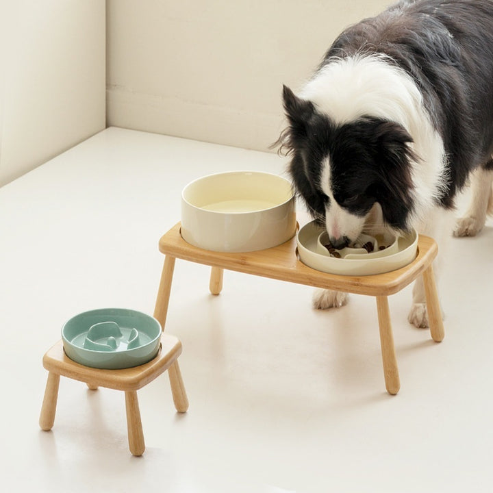 Ceramic Pet Food Bowls Durable Non-Slip Feeding Supplies Set