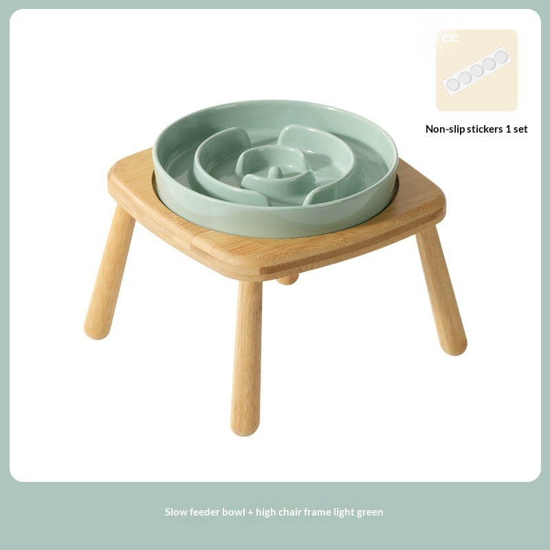 Ceramic Pet Food Bowls Durable Non-Slip Feeding Supplies Set