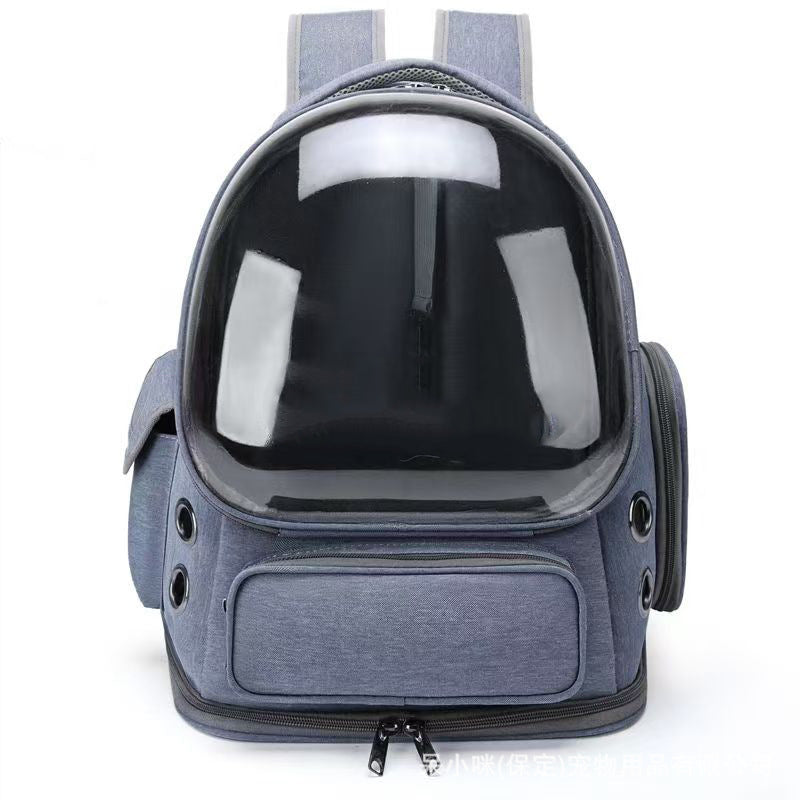 Portable Transparent Pet Backpack Capsule Style Travel Carrier Bag