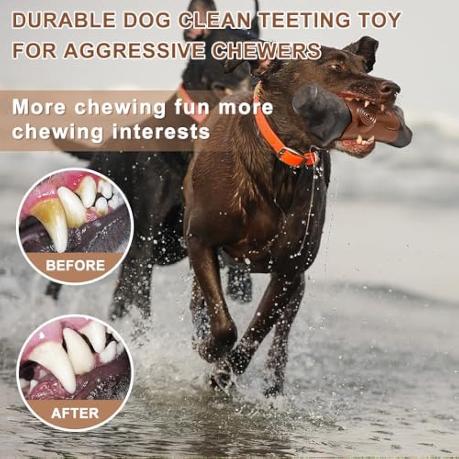 Pet Indestructible Chew Toy Durable Bacon Flavor Large Breed Toy
